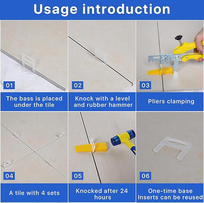 Tile Leveling System Clips Spacers Tile Leveler Clips DIY Tile Leveler Spacers 4200 Pcs 1/16" (1.5mm) for Professional Ceramic Tile and Stone Installation (4200 1/16")