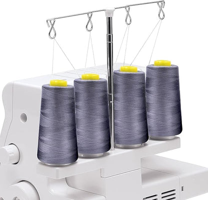Tortoise 4 Cones of 3000 Yards Each Spool Thread for All Purpose, Serger, Overlock, Quilting, Sewing Machine - 40S/2 Cream Yellow