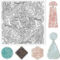 CHGCRAFT Clay Texture Mat Retro Floral Clay Texture Sheets Silicone Polymer Stamp Sheet Modeling Pattern Pad for Polymer Pattern Making Earrings Jewelry 5.5x5.5inch