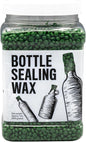 Blended Waxes, Inc. Bottle Sealing Wax, Pastille Wax Seal Beads For Wine, Beer, and Liquor Bottle Sealing, Seals Between 25-30 Bottles, 1 lb, Green Metallic