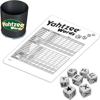 Winning Moves Yahtzee Words Games USA, Family Word Game Version of Yahtzee for 2 or More Players, Ages 8+