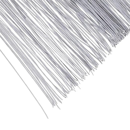 Juvale 300 Pieces White Floral Wire Stems - 22 Gauge, 16 in Length - Flower Wire for Crafts (Pack of 2)