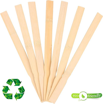 Wooden Paint Stir Sticks - Rewiss Paint Sticks 12 Inch Wood Stirrers Paddles Resin or Kids Wooden Craft Sticks, Garden and Library Markers(Pack of 50)