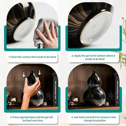 6.07 OZ Clear Exhibit Gel for Museum, Removable Clear Exhibit Putty for Museum, Reusable & No Residue Museum Exhibit Wax Fixed Collection Artifacts and Decorations to Prevent Vibration, Falling