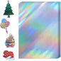 36 Sheets Holographic Sticker Paper,Holographic Laminate Sheets,A4 Size Clear Vinyl Sticker Sheets Self-Adhesive Rainbow Overlay Sheets,11.7 x 8.3 Inches（Laser）