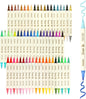 Grabie 120 Colors Dual Tone Brush Tip Acrylic Markers, Dual-Color Paint Markers with 60 Brush Tips, Double Tipped Acrylic Paint Pens for Fabric, Canvas,DIY, Canvas Art Supplies, Set of 60