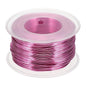 uxcell 18 Gauge / 1mm Anodized Aluminum Wire for Jewelry Craft Making, 102 Feet Bendable Flexible Wire for DIY Home Decor Gardening Sculpture, Dark Pink