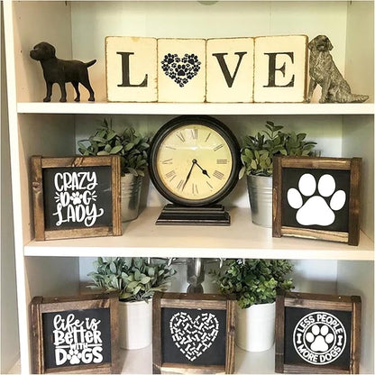 Small Stencils for Painting on Wood Reusable, 3 Inch Reusable Stencil for Craft Ornament Paint Template Stencils for Wall Card Rock Wood Signs Coasters Canvas Home Decor (Dog)