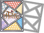 Mvchifay Cutting Dies for Card Making Metal Die-Cuts Scrapbooking Tool Hollow Frame DIY Craft Punch Template Embossing for Paper Album Decor (Big Triangle Rectangle frame-10.1x14cm)