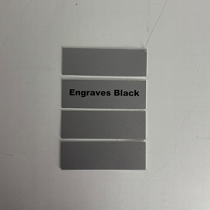 Blank Metal Plates for Laser Engraving - 4 Pack | Aluminum Sheets 0.020" Thick | CO2, Diode, Fiber Laser Compatible | Multiple Sizes & Colors (Silver (engraves black), .75x2 inch)