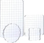 Whaline Large Acrylic Stamp Block Clear Stamping Tools Set with Grid Lines for Art Crafts Scrapbooking, 4 Pack