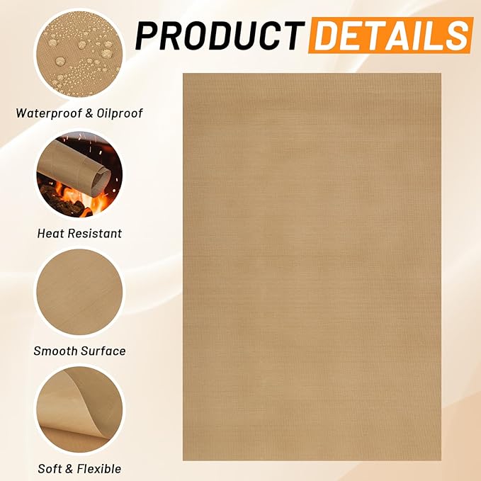 Svaldo Teflon Sheets for Heat Press 16x24, 3 Pack, Heat Press Paper for T Shirts, Hat, Reusable Non Stick PTFE Teflon Sheet, Iron Transfer Paper for Sublimation Machine, Craft & Baking