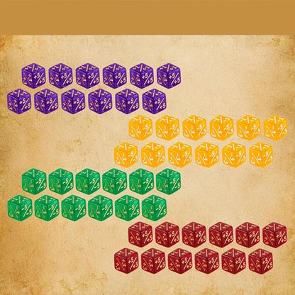 Color MTG Counter Dice Set Keyword Shield Life Counters with Dice Storage Bag for MTG TGG Table Games (Small)