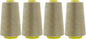 Mandala Crafts 4 Pack of Serger Threads Cones Spools - 40S/2 24000 Yards Polyester Beige Threads for Sergers Machine and Overlock Quilting Sewing Machine