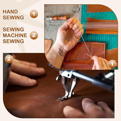 PATIKIL 284 Yard Flat Waxed Thread 150D 1mm Leather Sewing Cord for Repairing Shoes Bags Wallets Jewelry Making DIY Leather Craft, Army Green