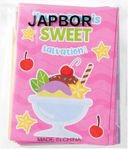JAPBOR Ice Cream Coloring Books - 24PCS Mini Summer Religious Color Book Bulk for Kids Party Favors, Christian Jesus Small Colour Pages for Sunday School Class Drawing Painting Games Goodie Bag Filler