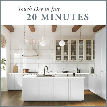 AMY HOWARD AT HOME Chalk-Based One Step Paint for Furniture, Cabinetry, Decor, Finish, and More | No Stripping, Sanding, or Priming | Ultra-Light Base | 32 Ounce | Metropolitan Grey