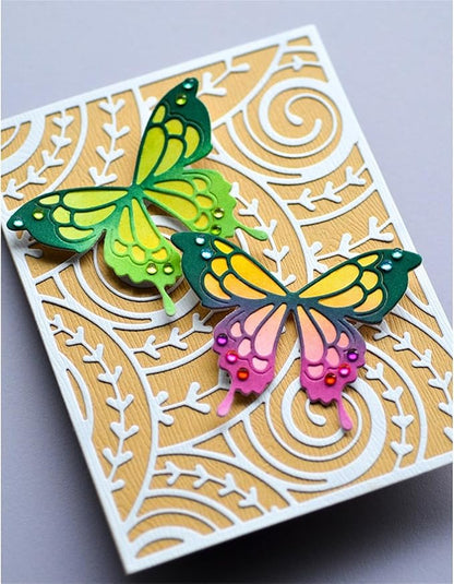 Mvchifay Cutting Dies for Card Making Metal Die-Cuts Scrapbooking Tool Hollow Frame DIY Craft Punch Template Embossing for Paper Album Decor (Circle Vine-11x14.3cm)