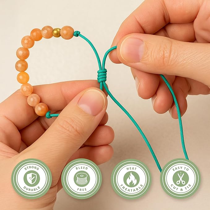 Mandala Crafts 2mm 109 Yards Brown Cotton Waxed Cord for Jewelry Making Bracelet Cord Waxed String - Beading String Thread Jewelry Cords for Necklaces String