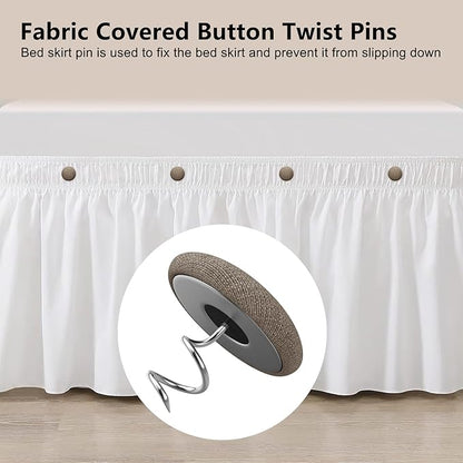 Linen Fabric-Covered Twist Pins - 8 Colors Upholstery Pins & Bed Skirt Pins -Used to Secure Sofa Cushion, Armrest Covers, Furniture & Bed Skir(12, Brown)