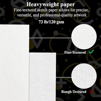 Sketch Book for Kids, 9" x 12" Kid Sketchbook, 100 Sheets (73lb/120gsm) Drawing Paper for Kids, Spiral Sketch Pad for Kid, Art Supplies for Classroom Must Haves.