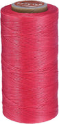 uxcell Flat Leather Sewing Waxed Thread, 270m / 295 Yards Polyester Wax String, 150D Wax Stitching Cord for Leather Crafts, Bookbinding, Bracelets Braided, Rose Red
