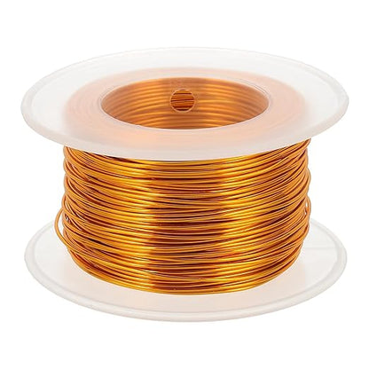 uxcell 20 Gauge / 0.8mm Anodized Aluminum Wire for Jewelry Craft Making, 102 Feet Bendable Flexible Wire for DIY Home Decor Gardening Sculpture, Gold
