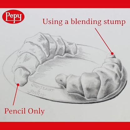 Pepy 6 PCS Blending Stumps for Drawing, Shading, Blending, Charcoal, Graphite, Colored Pencil, Pastel, Oil Pastel; Art Blenders for Paper Sketch Drawing