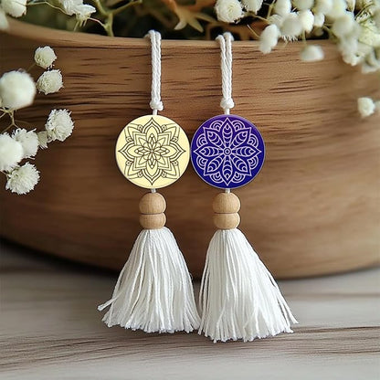 CHGCRAFT Bohemian Round Pattern Polymer Clay Texture Sheets Mandala Pattern Silicone Texture Stamp Single Image Modeling Pattern Pad for Jewelry and Clay Earrings Tools, 5.5x5.5 inch