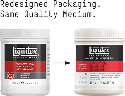 Liquitex Professional Ultra Matte Gel Medium, 473ml (16-oz)