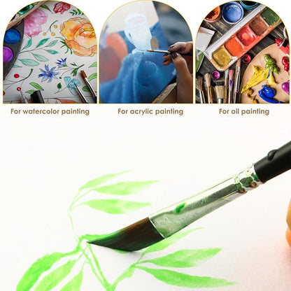 Dagger Striper Brush Set - 4 PCS Premium Watercolor Pinstriping Brushes Set with Korean Nylon Hair for Detail, Fine Lines, Acrylic, Ink, Gouache