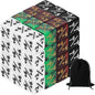 uxcell 48Pcs Magic Dice Counters, Acrylic D6 Life Token Dice Set with Pouch for Standard Cards Gaming Accessories, White, Black, Red & Black, Green & Black