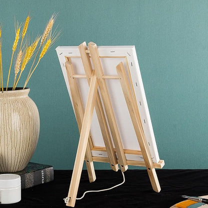 Tosnail 6 Pack 16" Art Easel Stand Tabletop Wooden Display Stand Photo Holder Display Stand for Artist, Students, Adults, Kids Painting