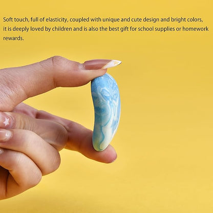 19PCS Bulk Cute Marble Oval Erasers for Kids Bulk,Back to School Party Gifts (Marble Oval, Big)
