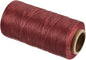 MECCANIXITY Waxed Thread,197 Yard 1mm 210D Flat Wax Thread Polyester Waxed String for Leather Sewing Hand Weaving Book Binding Home Decoration,Wine Red