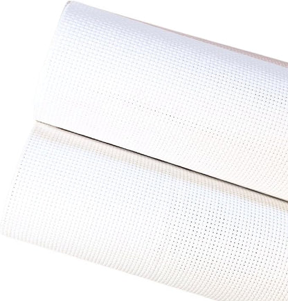 2 Sheets of White 11 Count Aida Cloth – 21 x 21 Inch Pre-Cut Fabric Squares – Cross Stitch Fabric – 100% Cotton – Ideal for Needlework & Embroidery – The Knotty Unicorn