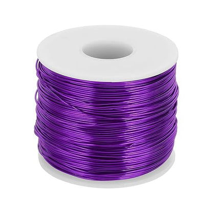 MECCANIXITY 18 Gauge Anodized Aluminum Craft Wire Bendable Bonsai Training Wire 492 Feet 1mm for Sculpting Crafts Wreath Floral Beading Jewelry Making, Purple