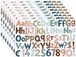 TaoBary 544 Pcs 2 Inch 16 Sheets Large Letter Stickers, Upper and Lower Case, Adhesive Vinyl Alphabet Sticker for Bulletin Board, Poster, Bottle, DIY, Notebook(Black, White, Rainbow, Gray Tone,2 Inch)