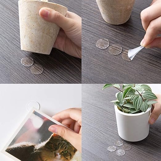 BRAVESHINE Double Sided Wall Adhesive Tape - 32 Pack Heavy Stick on Mounting Tape - Removable Washable Nano Tape for Crafts, Non-Slip Carpet, Picture Hanging Home Office Classroom Use - Round 1.1Inch