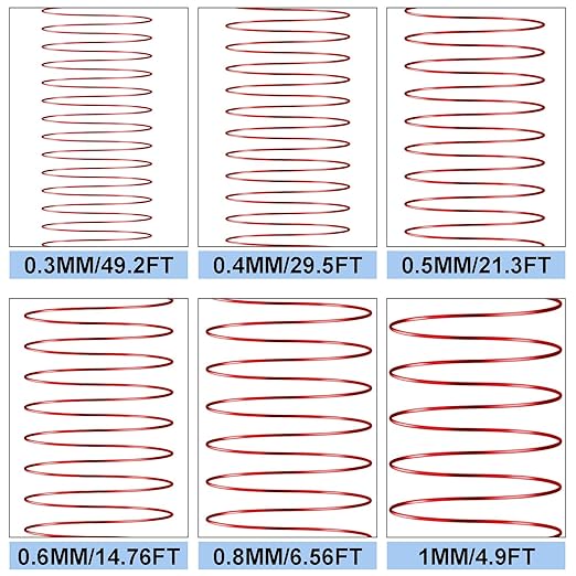 10 Rolls Copper Jewelry Wire, 10 Assorted Colors 0.6 mm Dia. Beading Wire for Jewelry Making Bracelet Earrings Rings Necklaces Flower Craft Projects