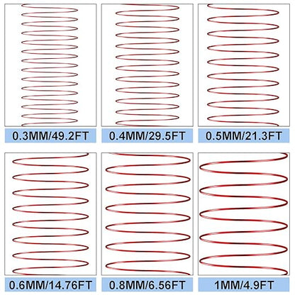 10 Rolls Copper Jewelry Wire, 10 Assorted Colors 0.6 mm Dia. Beading Wire for Jewelry Making Bracelet Earrings Rings Necklaces Flower Craft Projects