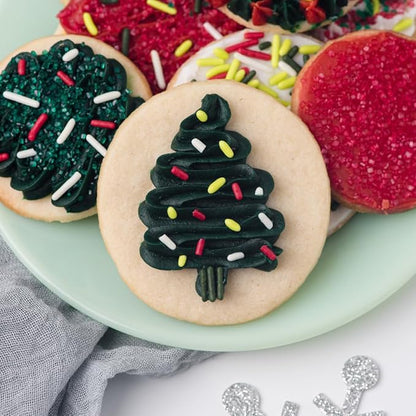 Sweets Indeed Dye Free Christmas Sprinkles – 2.75 oz 6-Cell Holiday Jar | Red Sanding Sugar, Green Sanding Sugar & Christmas Jimmies | Natural Edible Cookie, Cupcake & Cake Decorations