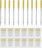 HONEYSEW 60 Pieces Sewing Machine Needles Universal Regular Point Machine Needles for Home Sewing Machine Compatible with Singer, Brother and Old Sewing Machine (Yellow Size, 18-60PCS)