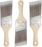 Paint Brushes, 2 Inch, Angled Brushes with Short Handle, 3 Pack, Shortcut Paintbrush for Paints and Stains, Small Paint Brushes for Walls, Furniture, Cabinets and Home Improvement