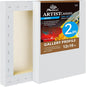 PHOENIX 12x16 Inch 2 Pack Gallery Canvas - 1.5 in Thick Canvases for Painting - Deep Edge 100% Cotton 11 Oz. Gesso Primed White Blank Professional Canvas Oil & Acrylic Paints