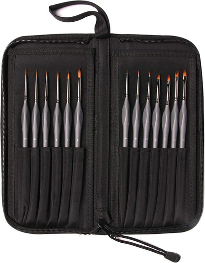 Miniature Paint Brushes Set of 13, Detail Brushes for Acrylic, Oil, Watercolor, Nail Art, Mixed Media Art, Model Painting, Miniature Painting, Face & Fantasy Art, Paint by Numbers Kit