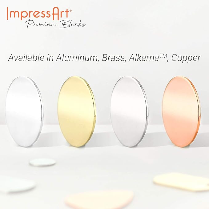 ImpressArt - Premium Metal Stamping Rectangle Blanks for Metal Stamping and Jewelry Making (24 Pack) (1/4" x 1 1/2" Rectangle w/Holes, Alkeme)