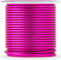 Mandala Crafts 13 Gauge Anodized Aluminum Craft Wire for Jewelry Making - 60 FT Colored Flexible Magenta Wire - Bendable for Bonsai Armature Crafting Sculpting