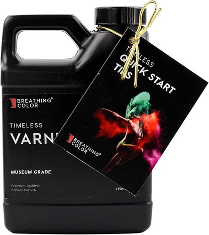 Breathing Color Timeless Archival Print Varnish - 1 Pint, Matte Finish, Premium Canvas Coating, Water Based UV Protection, No Glare Finish, 100+ Years Certified Archival