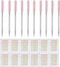 HONEYSEW 60 Pieces Sewing Machine Needles Universal Regular Point Machine Needles for Home Sewing Machine Compatible with Singer, Brother and Old Sewing Machine (Rose Gold,Size 20-60PCS)